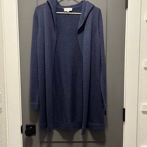 Blue Korye Hooded Cardigan